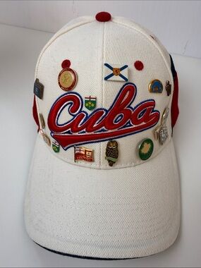 Darling mens Baseball Cap with White and Red Accents